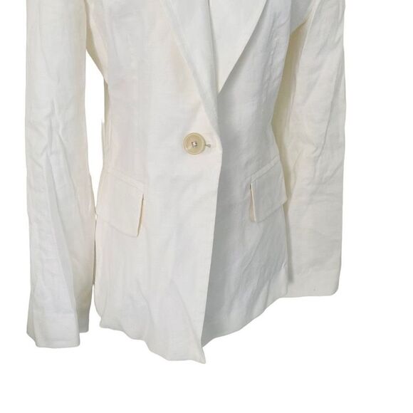 NWT Banana Republic CREAM One Button Sculpted Linen Blend Blazer SZ 8 New, MY23 - Picture 9 of 12